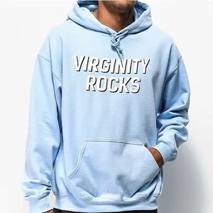 Danny Duncan Virginity Rocks Light Blue & White Hoodie